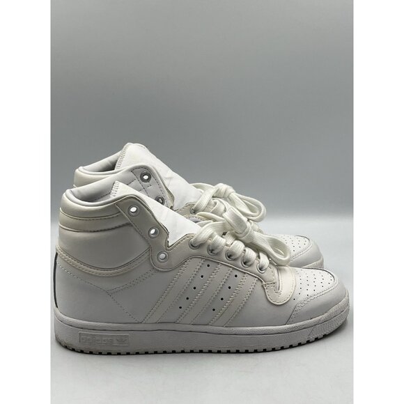 Adidas Top Ten Lace Up High Hi Top Shoes Old School White  Size 5 - Picture 12 of 16